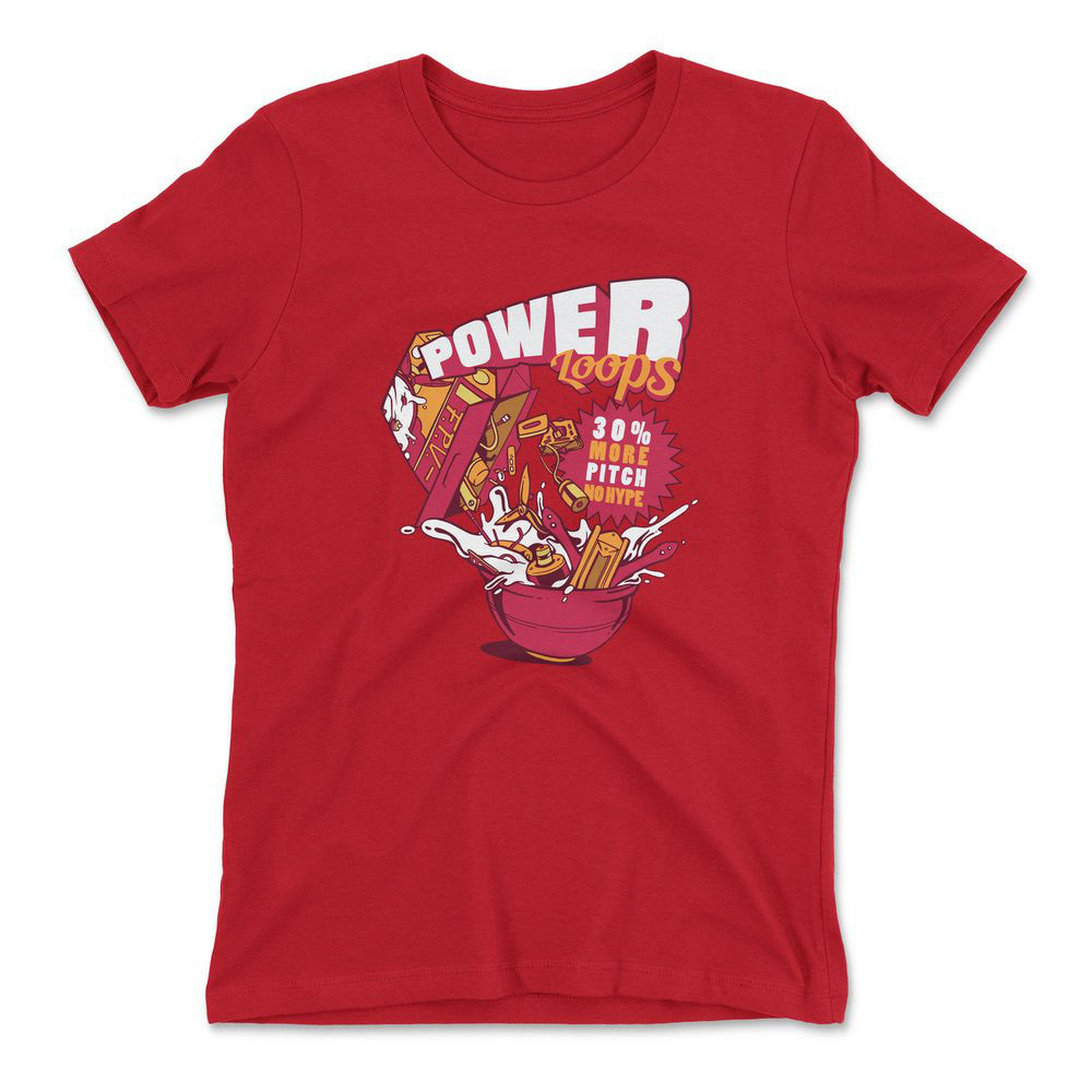 Power Loops Womens T-Shirt in Red color