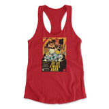 Cat Wars - The Vet Strikes Again Womens Racerback Tank in Red color