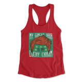 My Ginger Hair Is My Lucky Charm Womens Racerback Tank in Red color