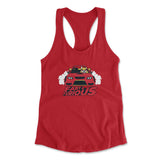 Fart And Furious Womens Racerback Tank in Red color