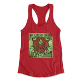 My Ginger Beard Is My Lucky Charm Womens Racerback Tank in Red color