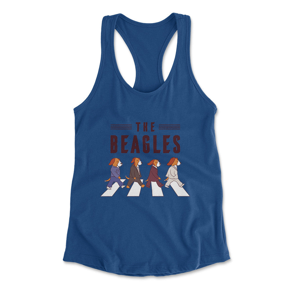 The Beagles Womens Racerback Tank in Royal color