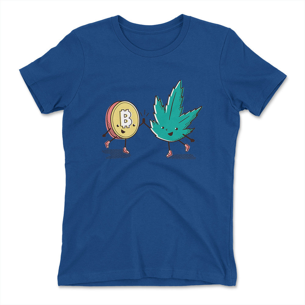 420 Bitcoin Womens T-Shirt in Royal color