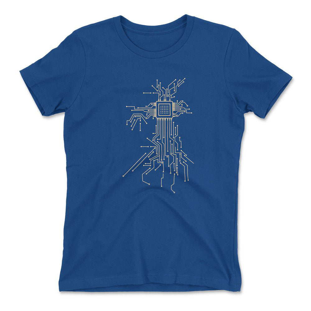 Processor Design Womens T-Shirt in Royal color