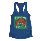 My Ginger Hair Is My Lucky Charm Womens Racerback Tank in Royal color