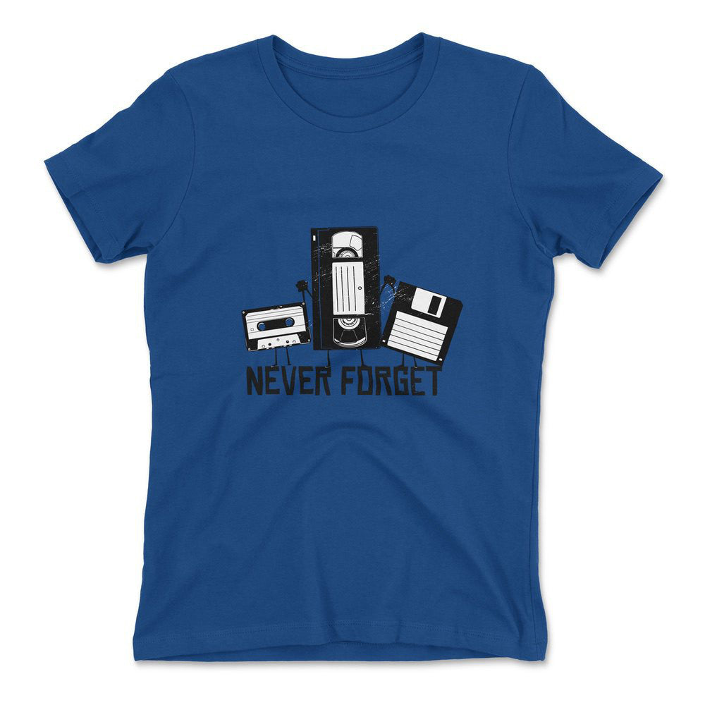 Never Forget The Old Stuff Womens T-Shirt in Royal color