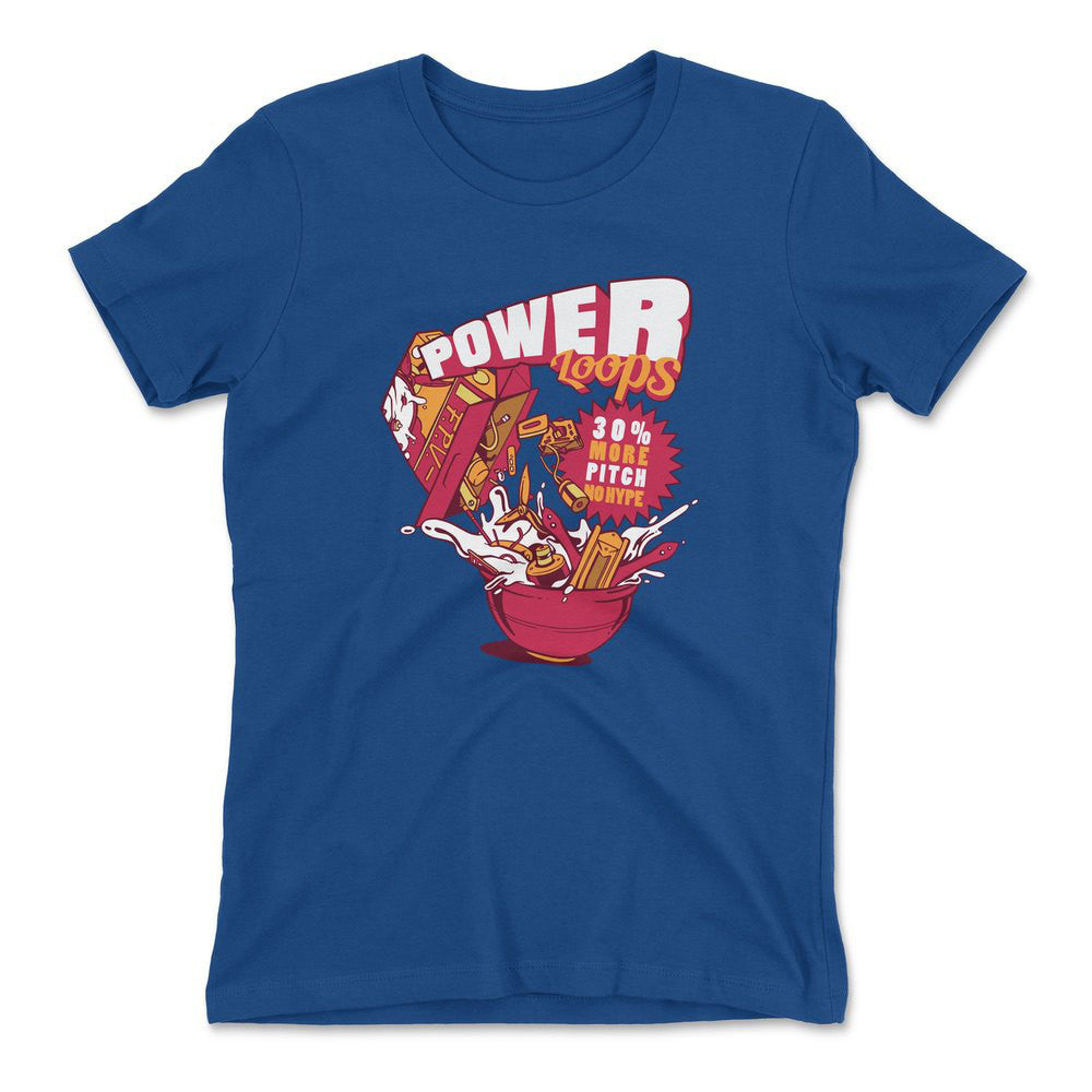 Power Loops Womens T-Shirt in Royal color