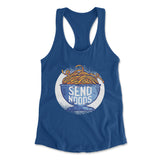 Send Noods Womens Racerback Tank in Royal color