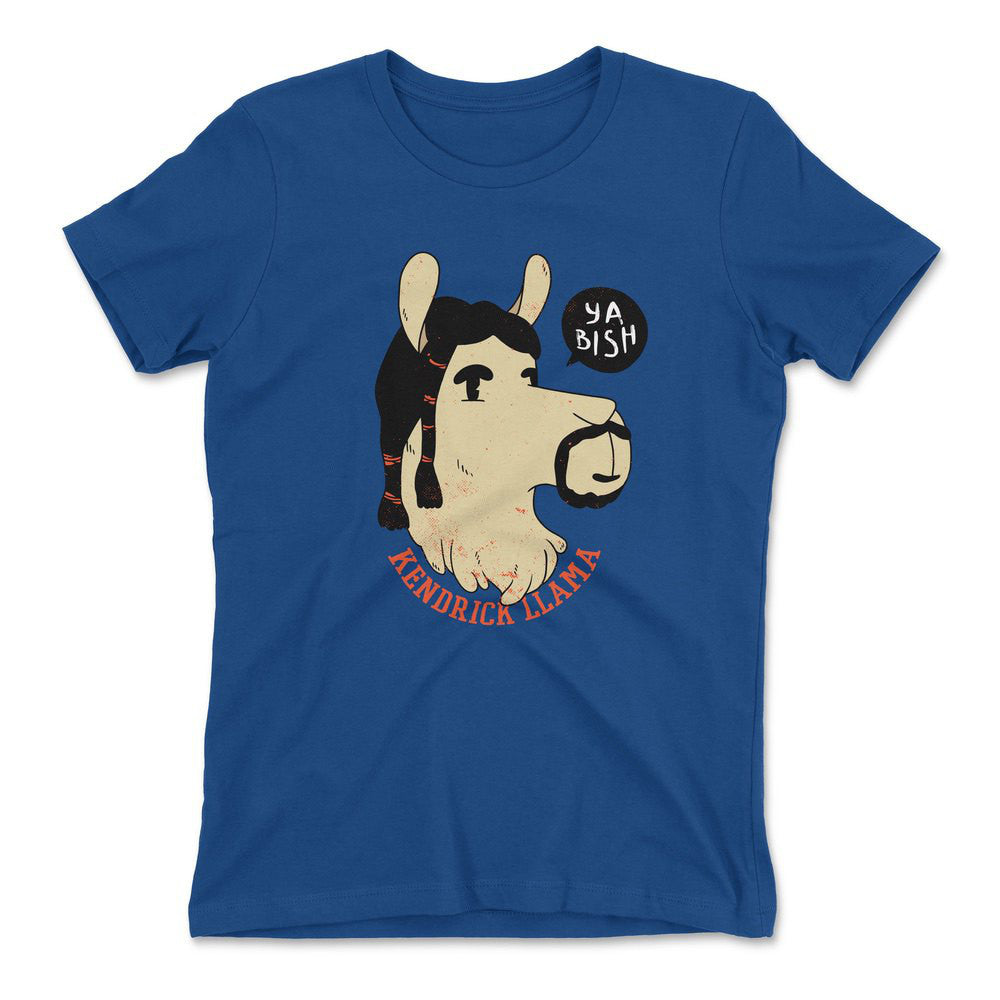 Kendrick Llama Womens T-Shirt in Royal color