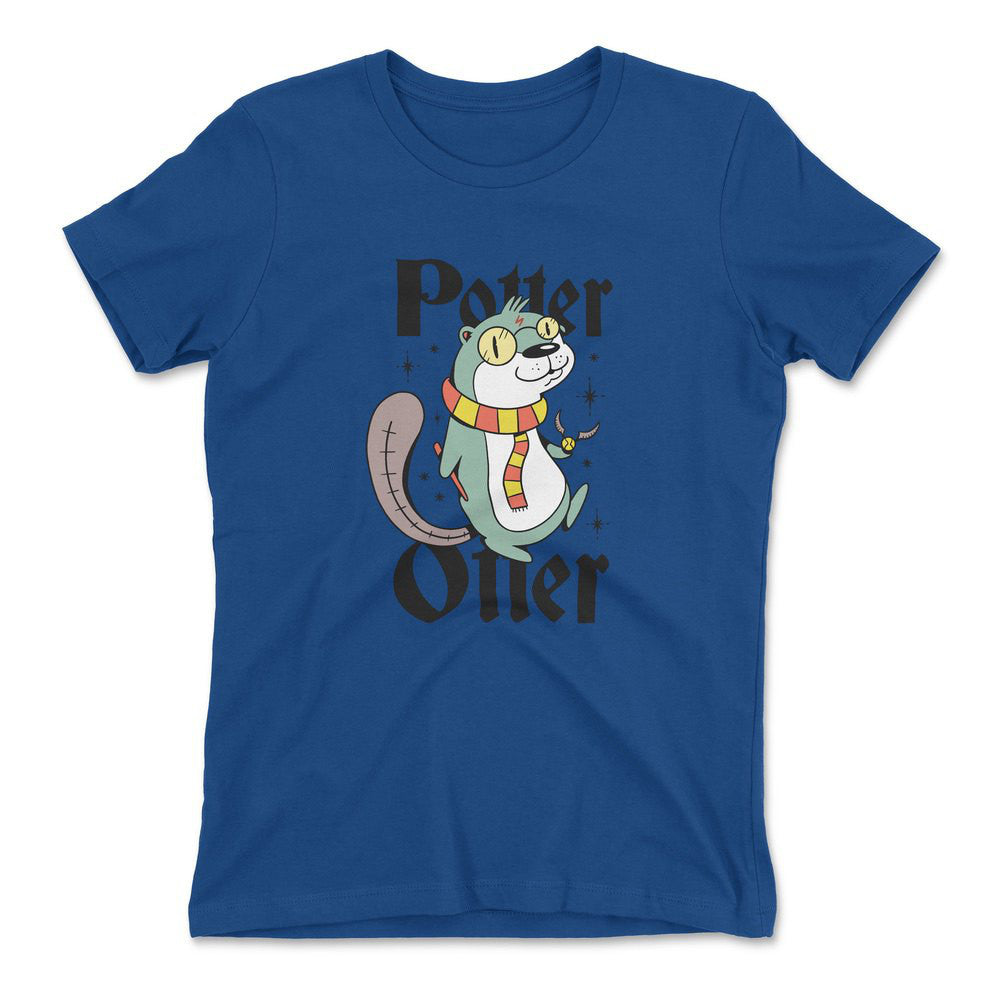 Potter Otter Womens T-Shirt in Royal color