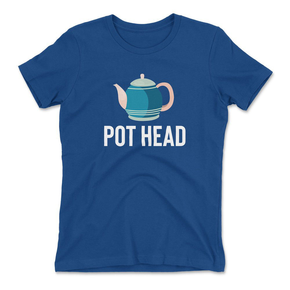 Pot Head Womens T-Shirt in Royal color