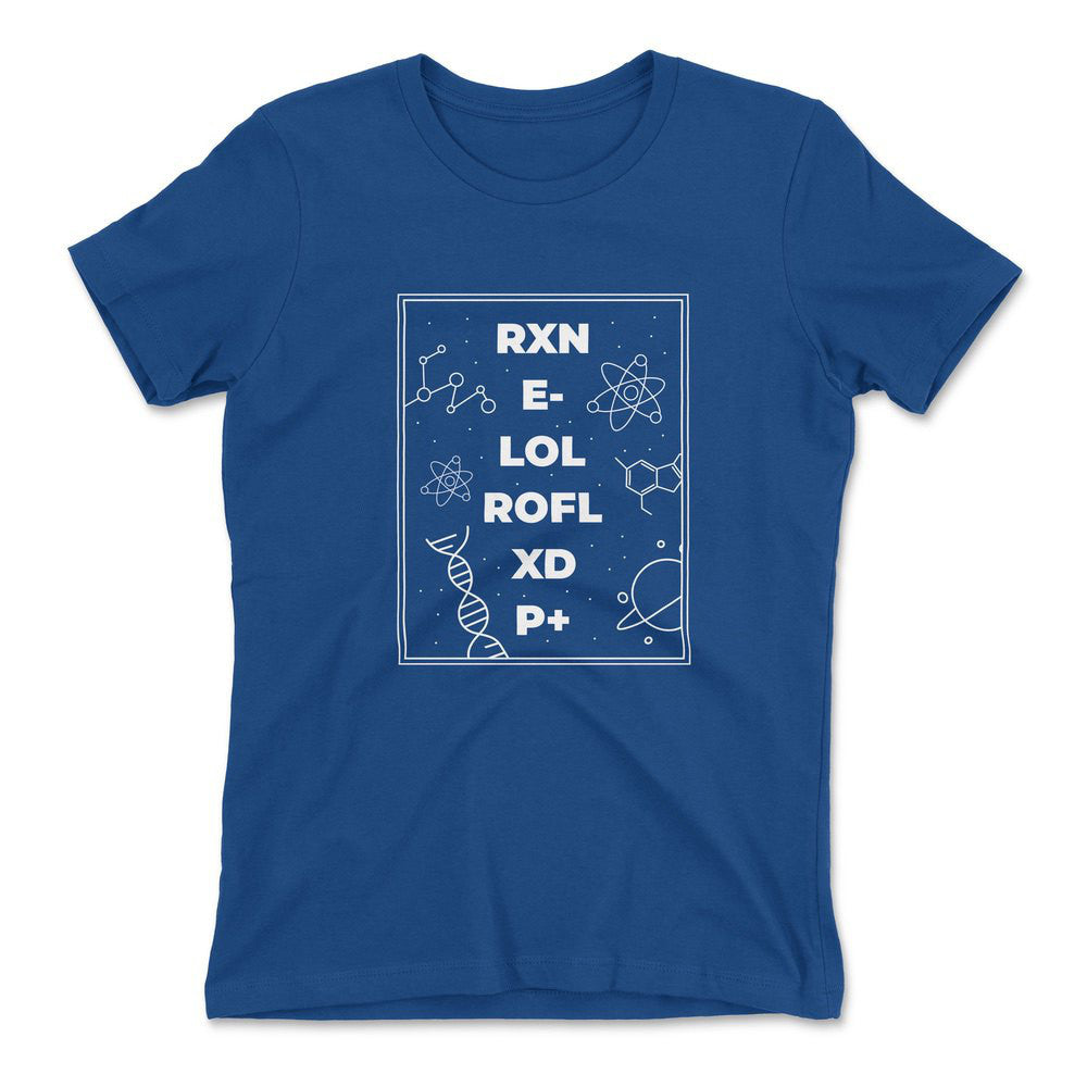 Scientific Verbal Expression Womens T-Shirt in Royal color