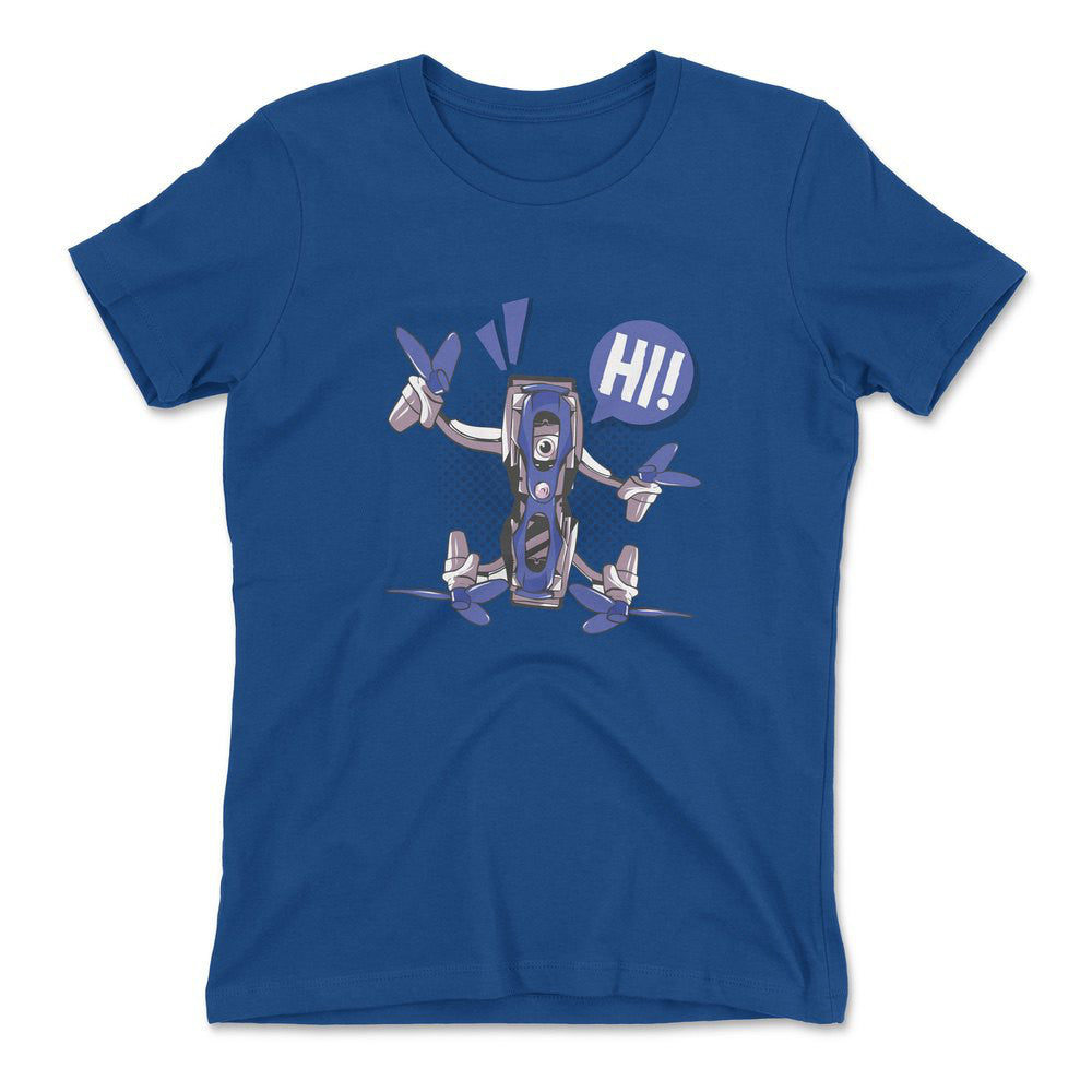 Quadcopter Robot Womens T-Shirt in Royal color