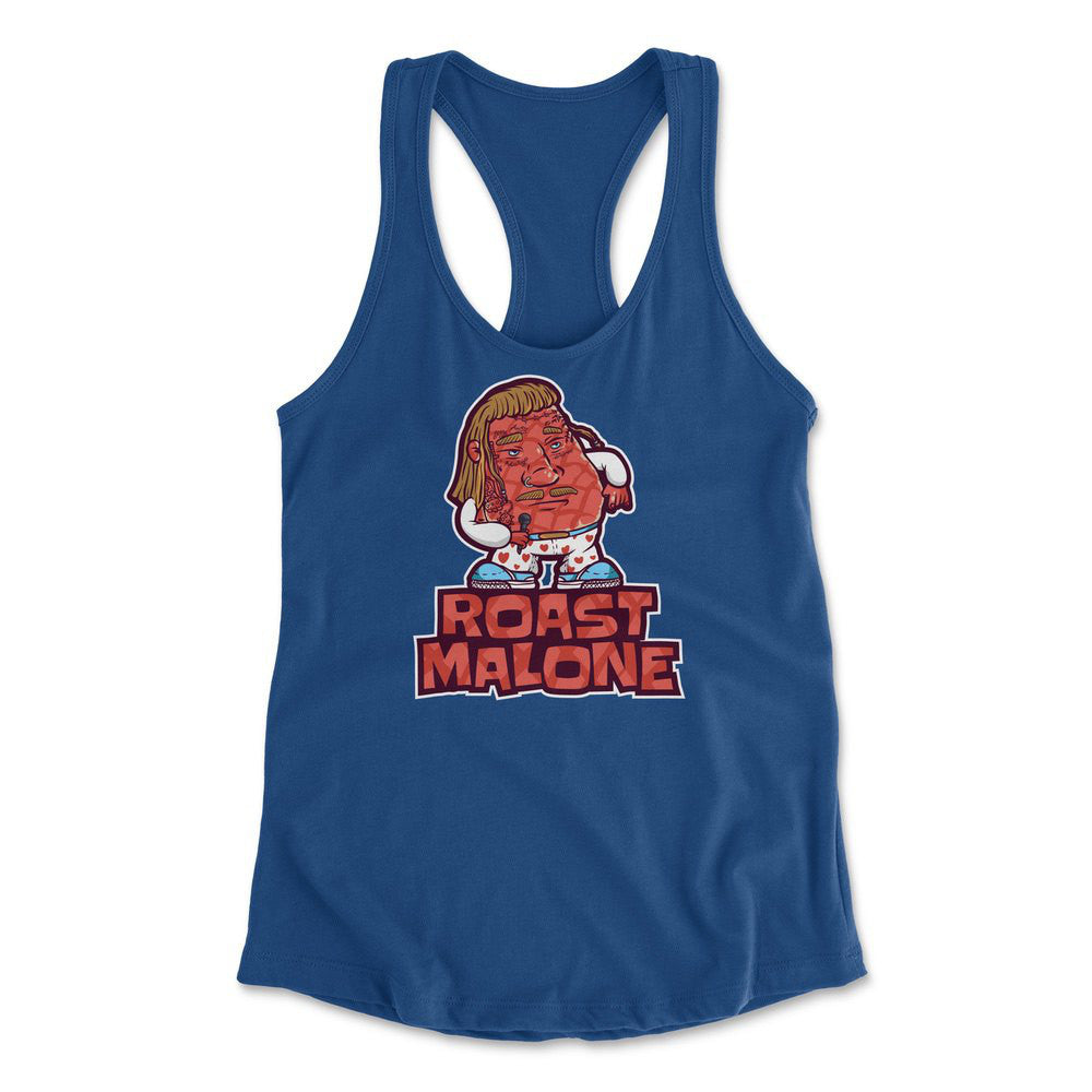 Roast Malone Womens Racerback Tank in Royal color