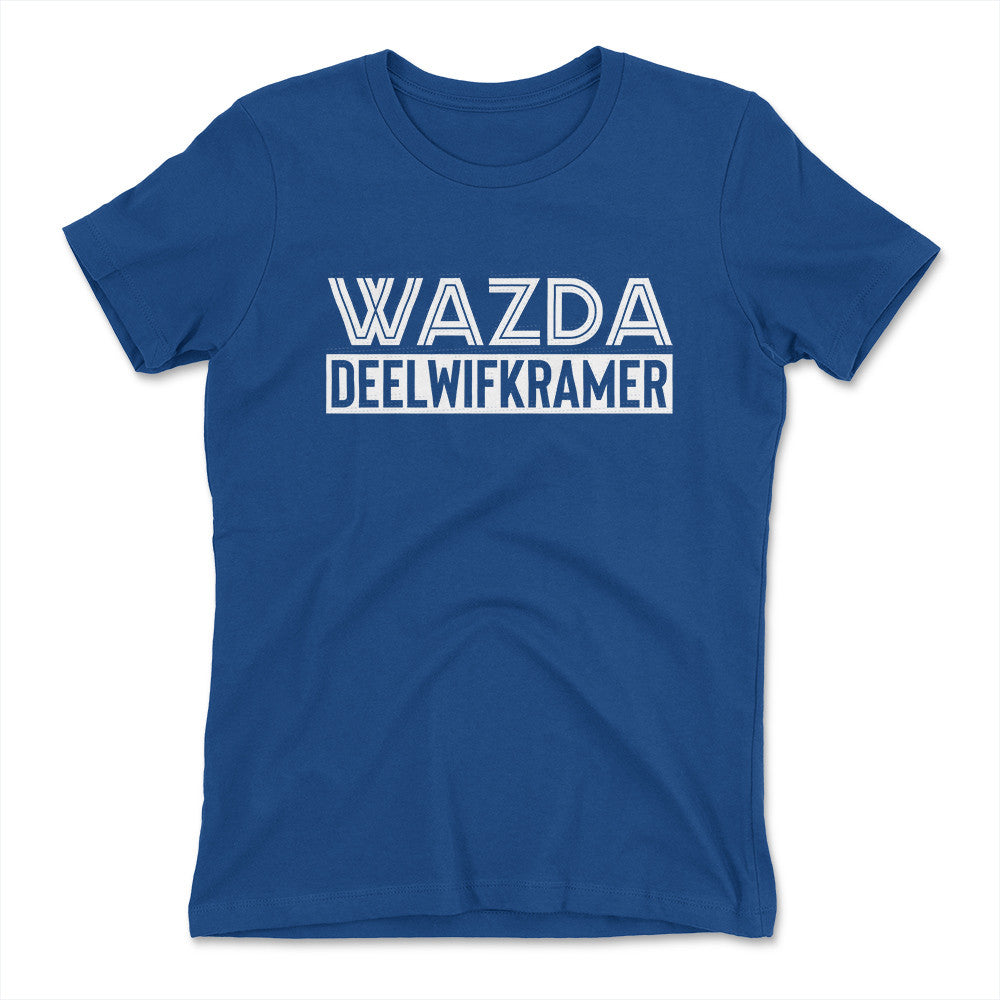 Wazda Deelwifkramer Womens T-Shirt in Royal color