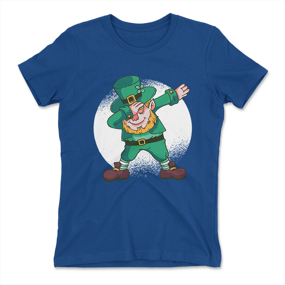 Leprechaun Dabbing Womens T-Shirt in Royal color
