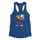 Dancing Monkey Jackson Womens Racerback Tank in Royal color