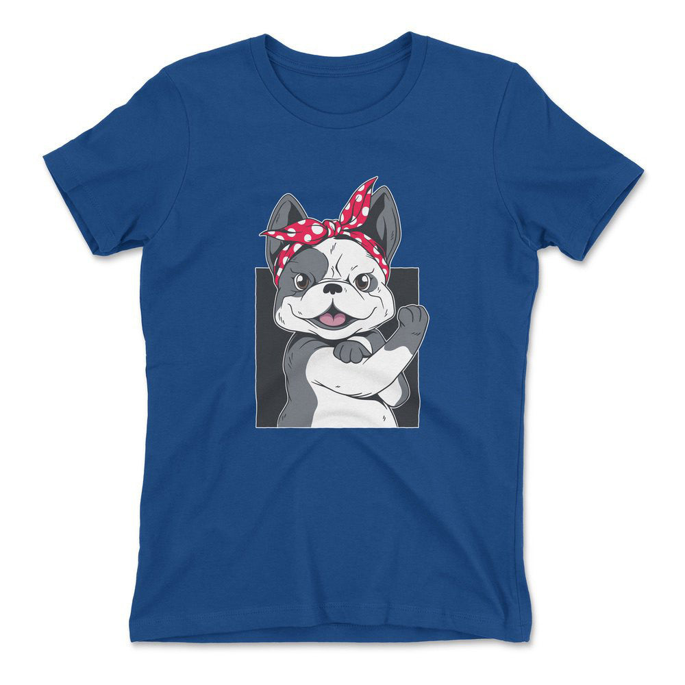 French Bulldog Womens T-Shirt in Royal color