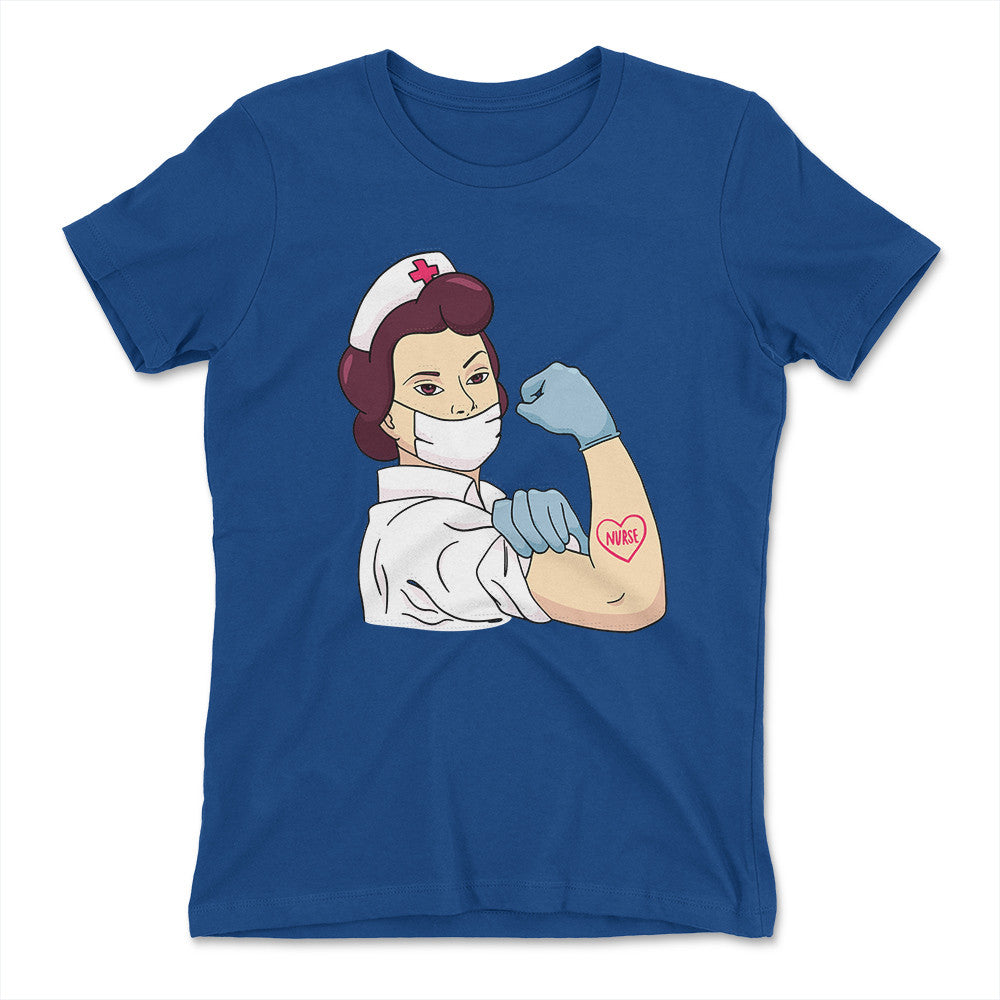 Strong Nurse Womens T-Shirt in Royal color