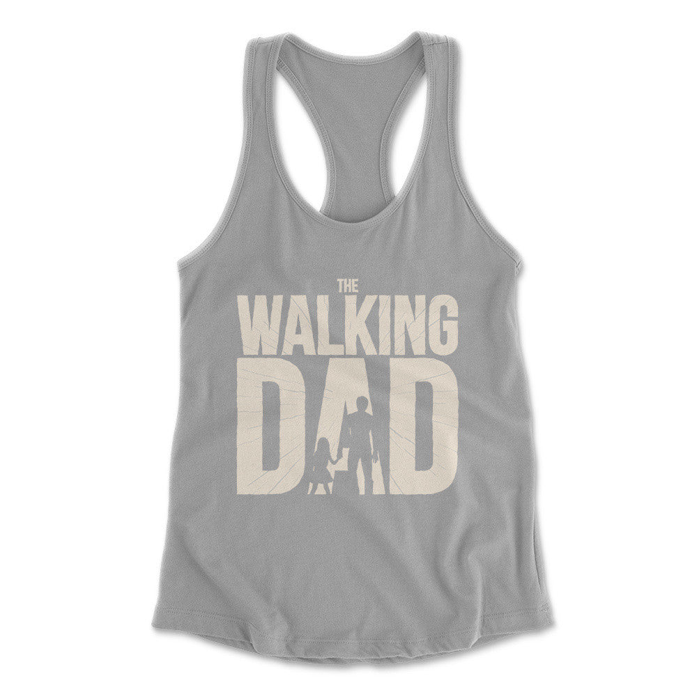 The Walking Dad Womens Racerback Tank in Royal color