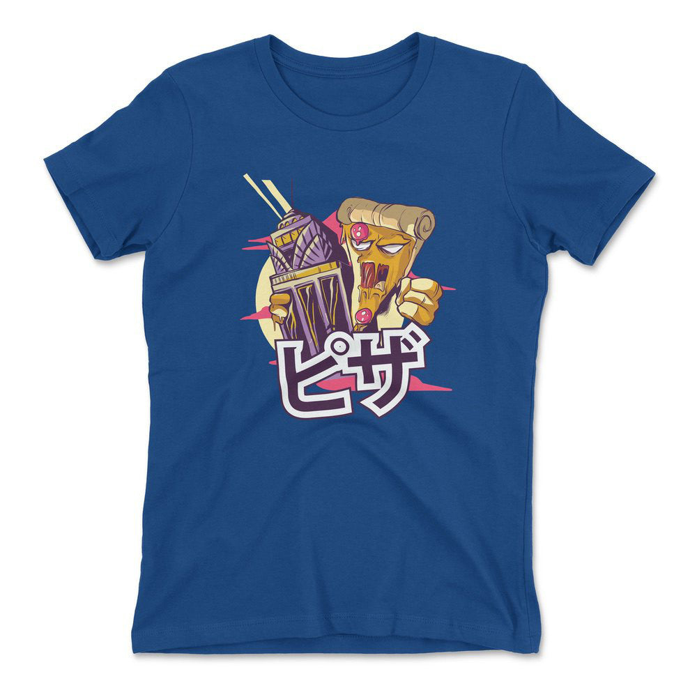 Pizza Kong Womens T-Shirt in Royal color