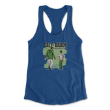 Call Of Daddy Womens Racerback Tank in Royal color
