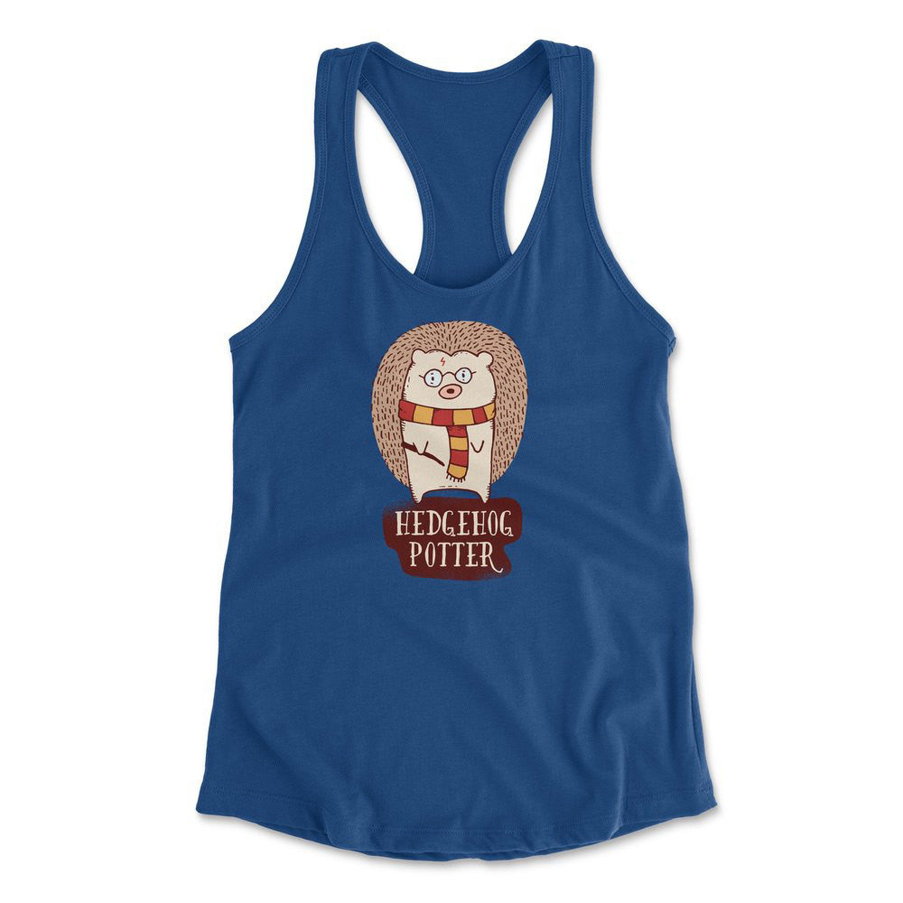 Hedge Hog Potter Womens Racerback Tank in Royal color