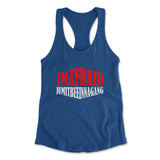 Imafraid Jumitbeeinnagang Womens Racerback Tank in Royal color