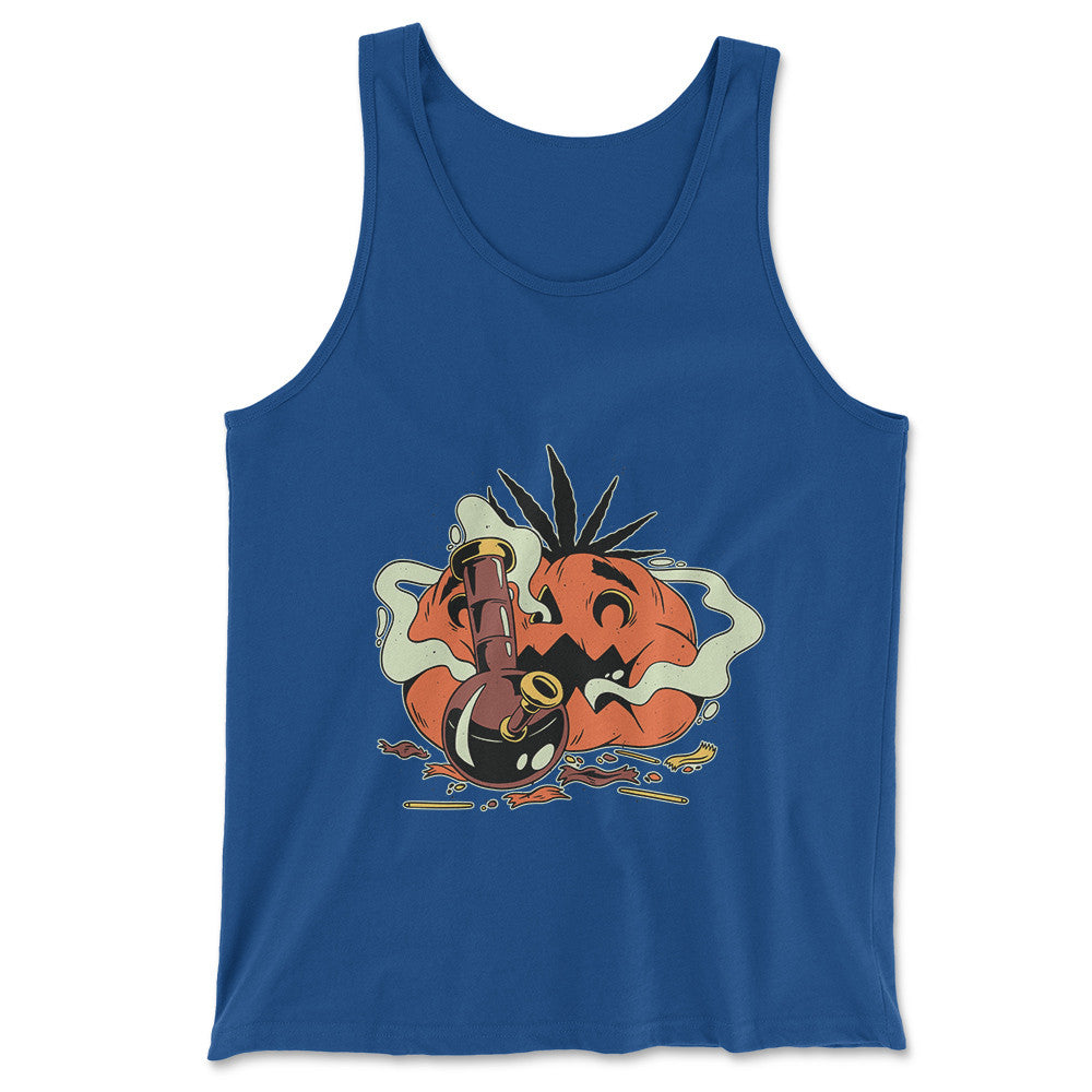 Baked Pumpkin Men/Unisex Tank in True Royal color