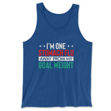 I'm One Stomach Flu Away From My Goal Weight Men/Unisex Tank in True Royal color