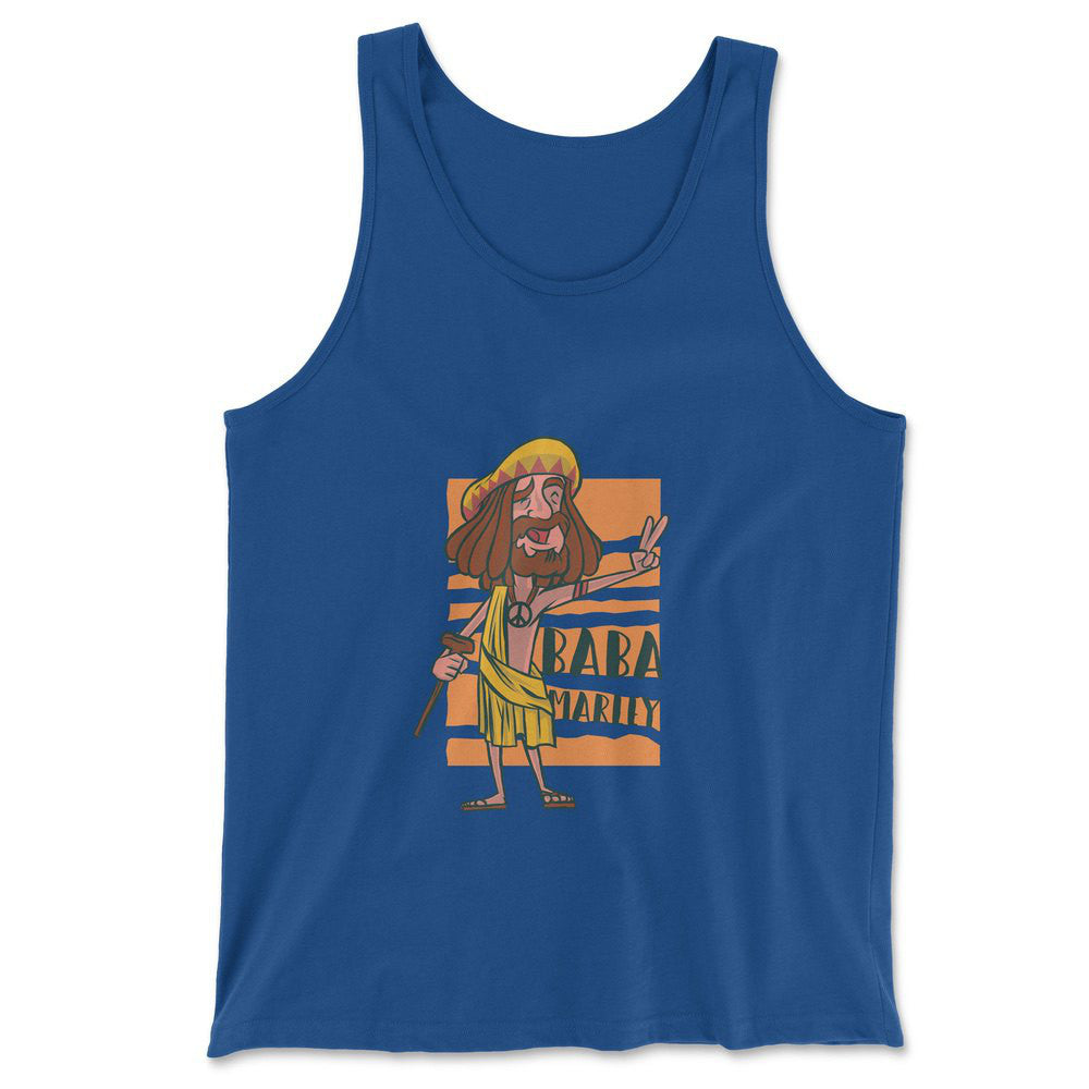 Indian Guru - Baba Marley Men/Unisex Tank in True Royal color
