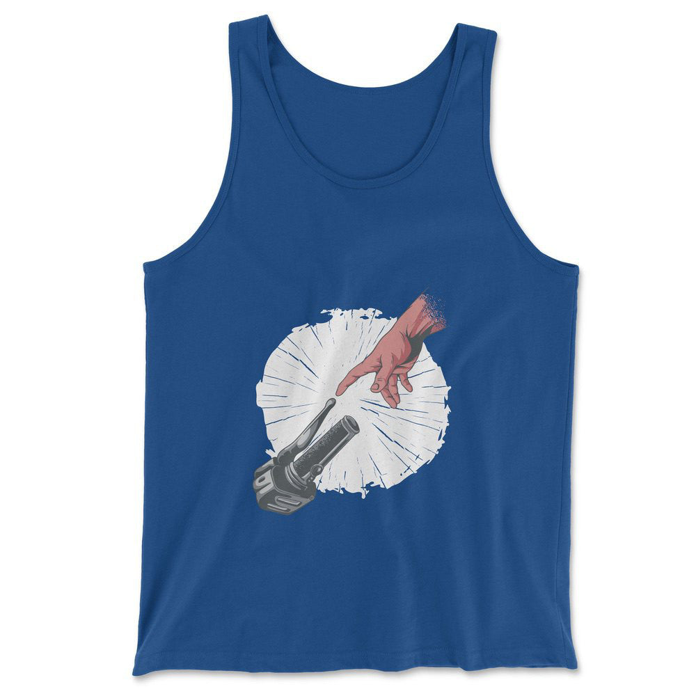 Creation Of Adam - Motorcycle Men/Unisex Tank in True Royal color