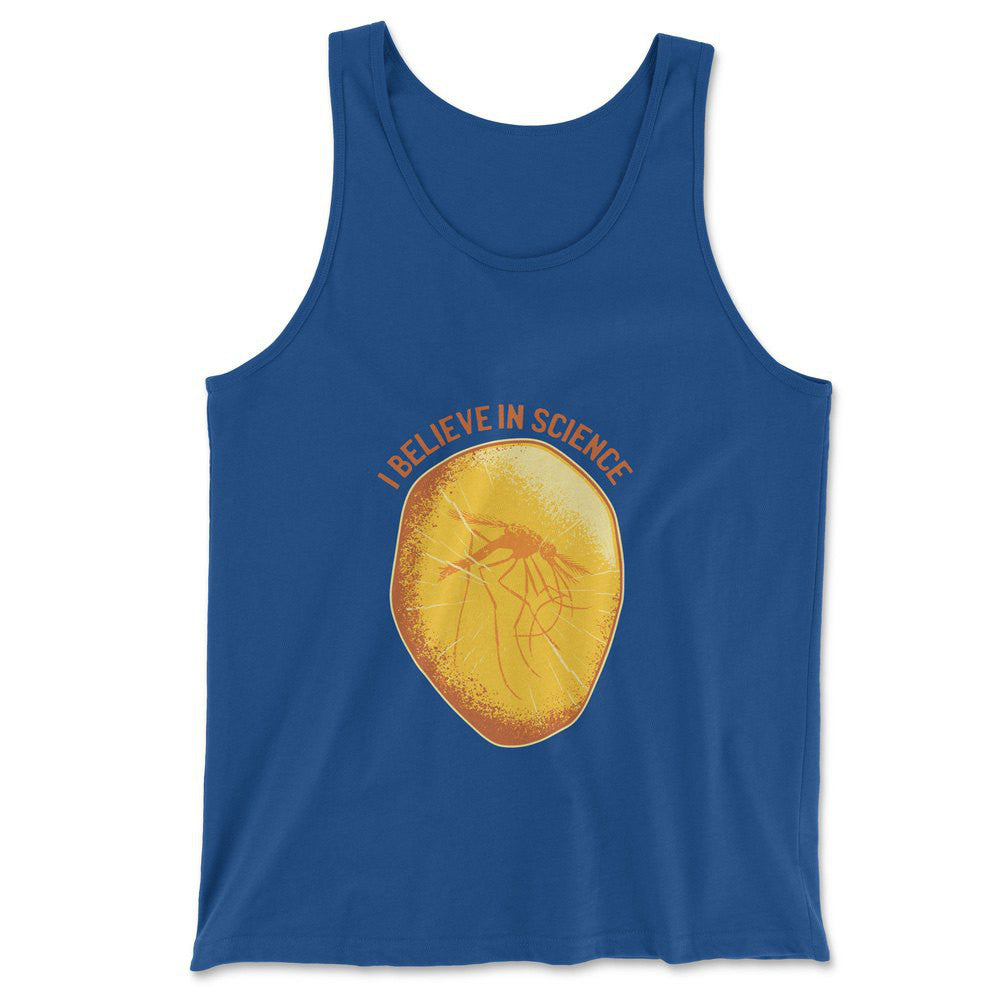 I Believe In Science Men/Unisex Tank in True Royal color
