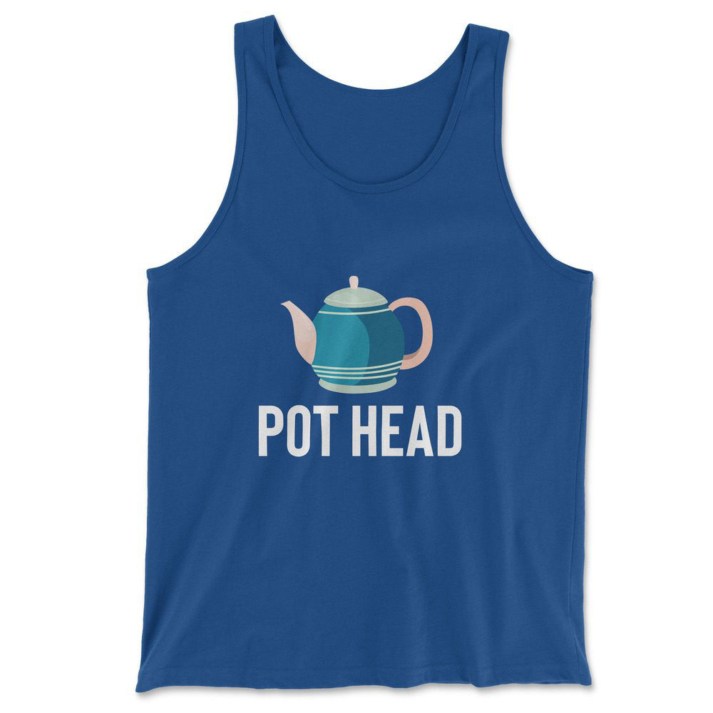 Pot Head Men/Unisex Tank in True Royal color