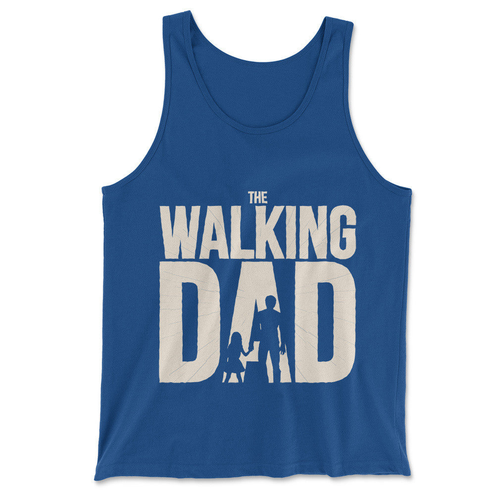 The Walking Dad Men/Unisex Tank in True Royal color