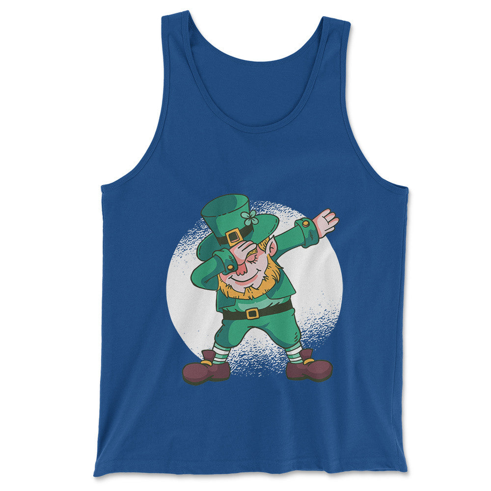 Leprechaun Dabbing Men/Unisex Tank in True Royal color
