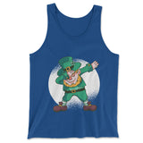 Leprechaun Dabbing Men/Unisex Tank in True Royal color
