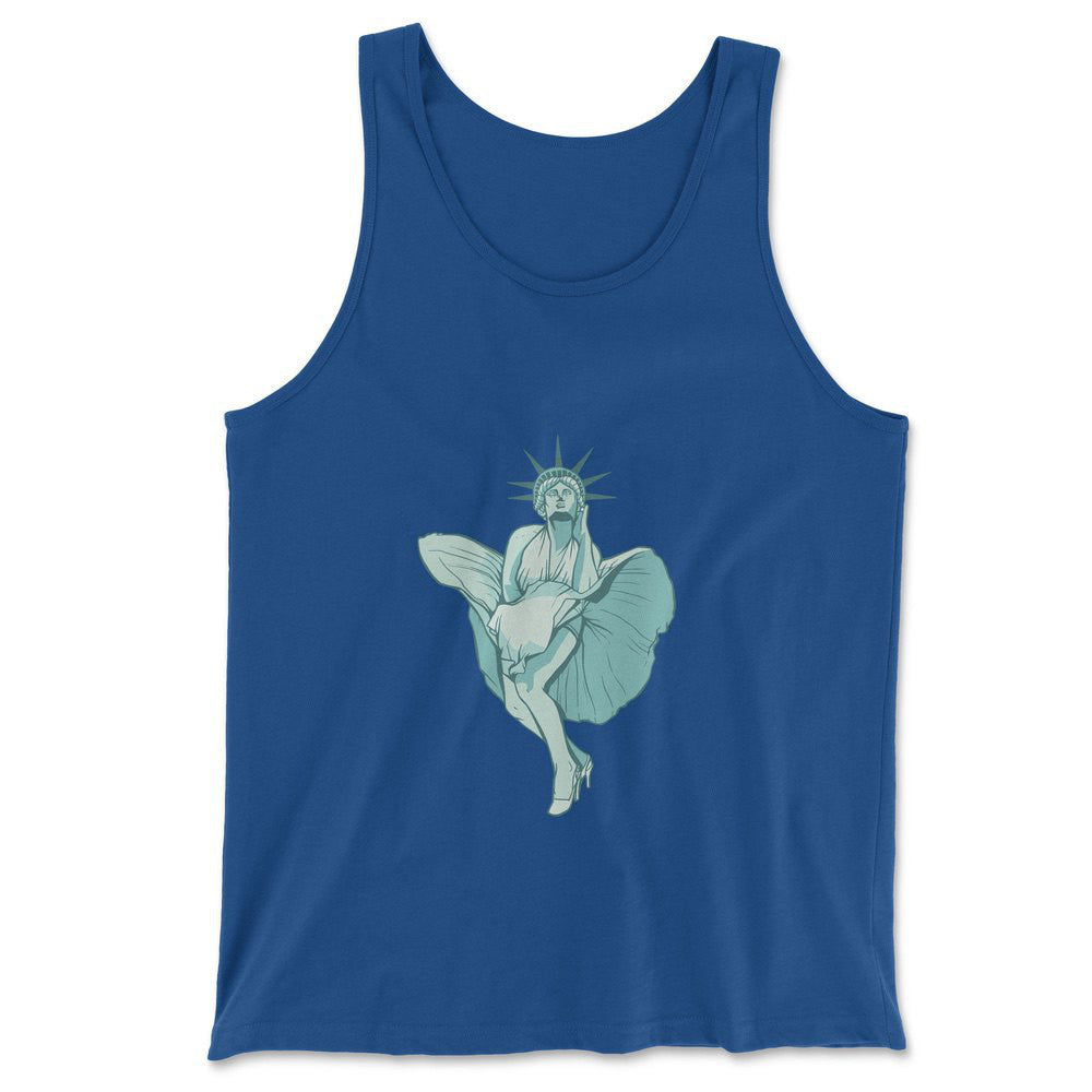 Statue Of Liberty Marilyn Monroe Men/Unisex Tank in True Royal color