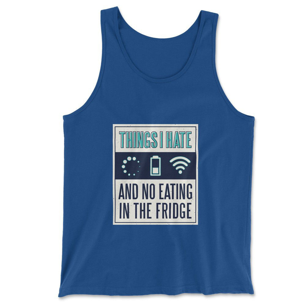 Things I Hate Men/Unisex Tank in True Royal color