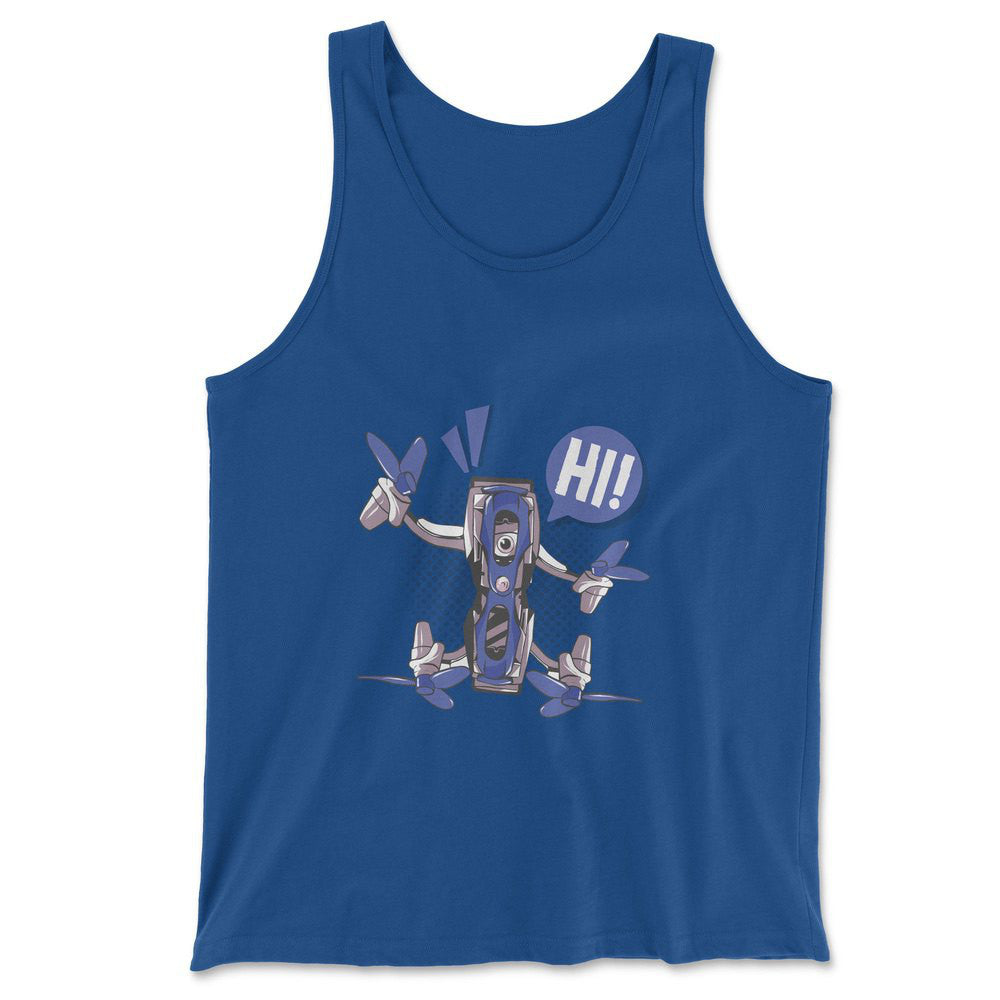 Quadcopter Robot Men/Unisex Tank in True Royal color
