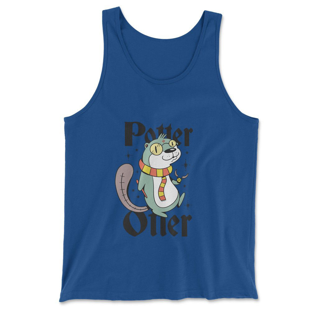 Potter Otter Men/Unisex Tank in True Royal color