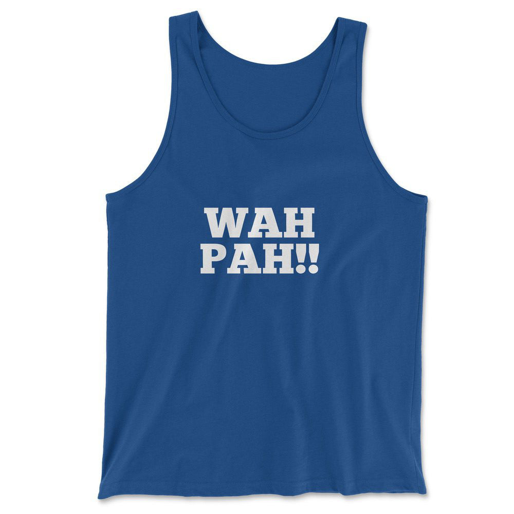 Wah Pah!! Men/Unisex Tank in True Royal color