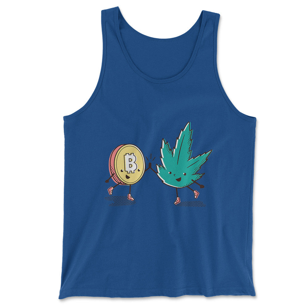420 Bitcoin Men/Unisex Tank in True Royal color