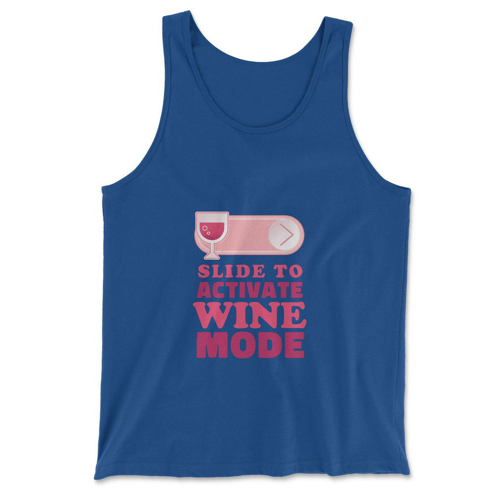 Swipe Right For Wine Mode Men/Unisex Tank in True Royal color
