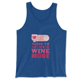 Swipe Right For Wine Mode Men/Unisex Tank in True Royal color