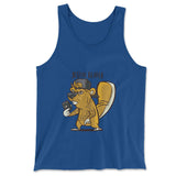 Justin Beaver Men/Unisex Tank in True Royal color
