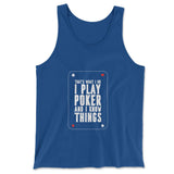 Play Poker Men/Unisex Tank in True Royal color