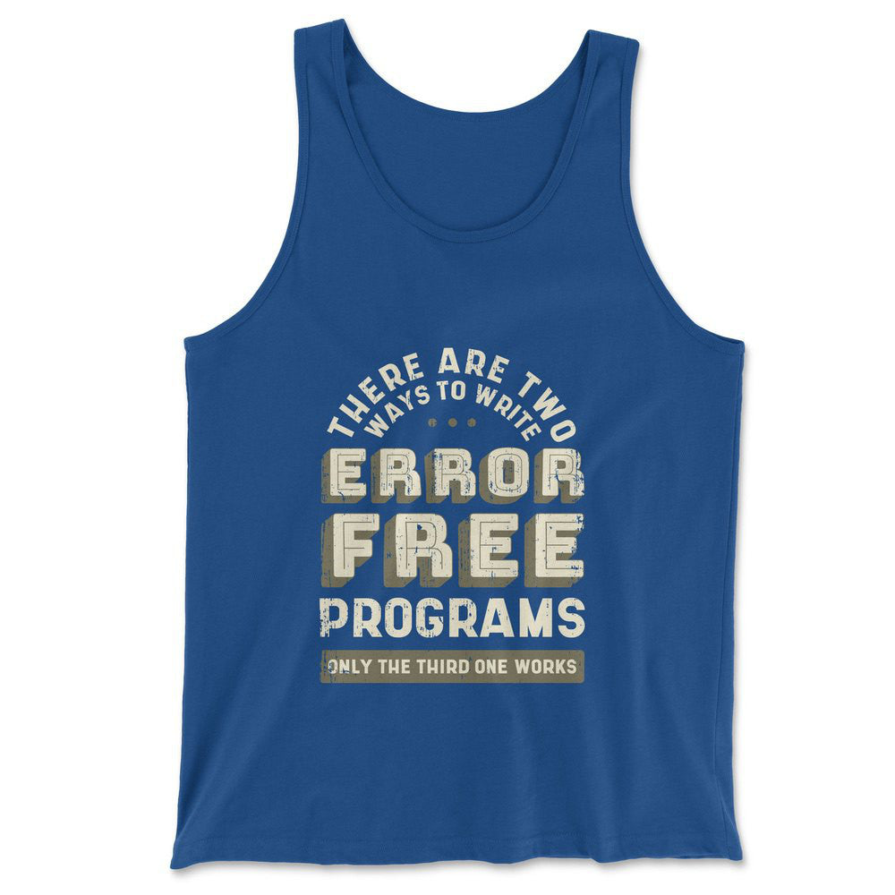 How Many Ways To Write Error Free Programs Men/Unisex Tank in True Royal color
