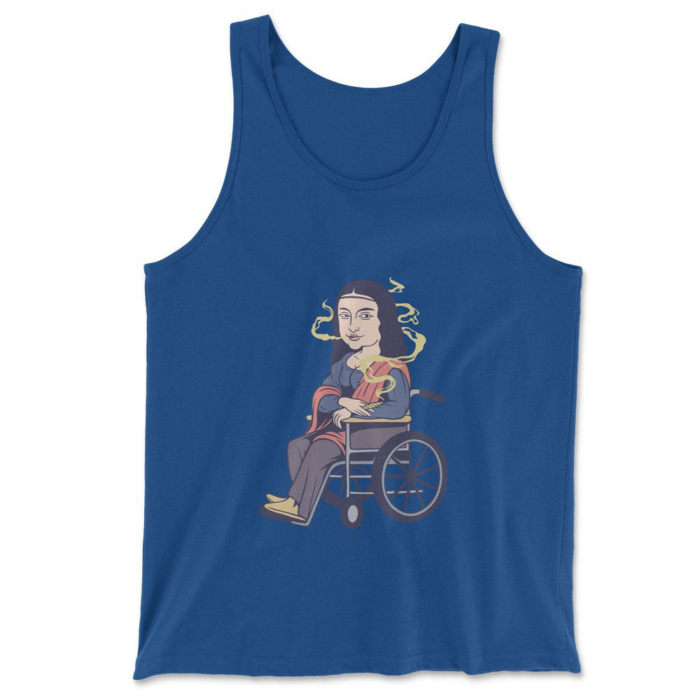 Monalisa Smoking Men/Unisex Tank in True Royal color