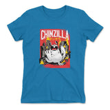 Chinzilla Monster Womens T-Shirt in Turquoise color